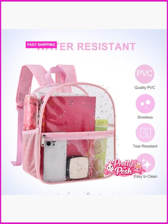 Clear Backpack Stadium Approved 12x6x12 Waterproof PVC main image 6